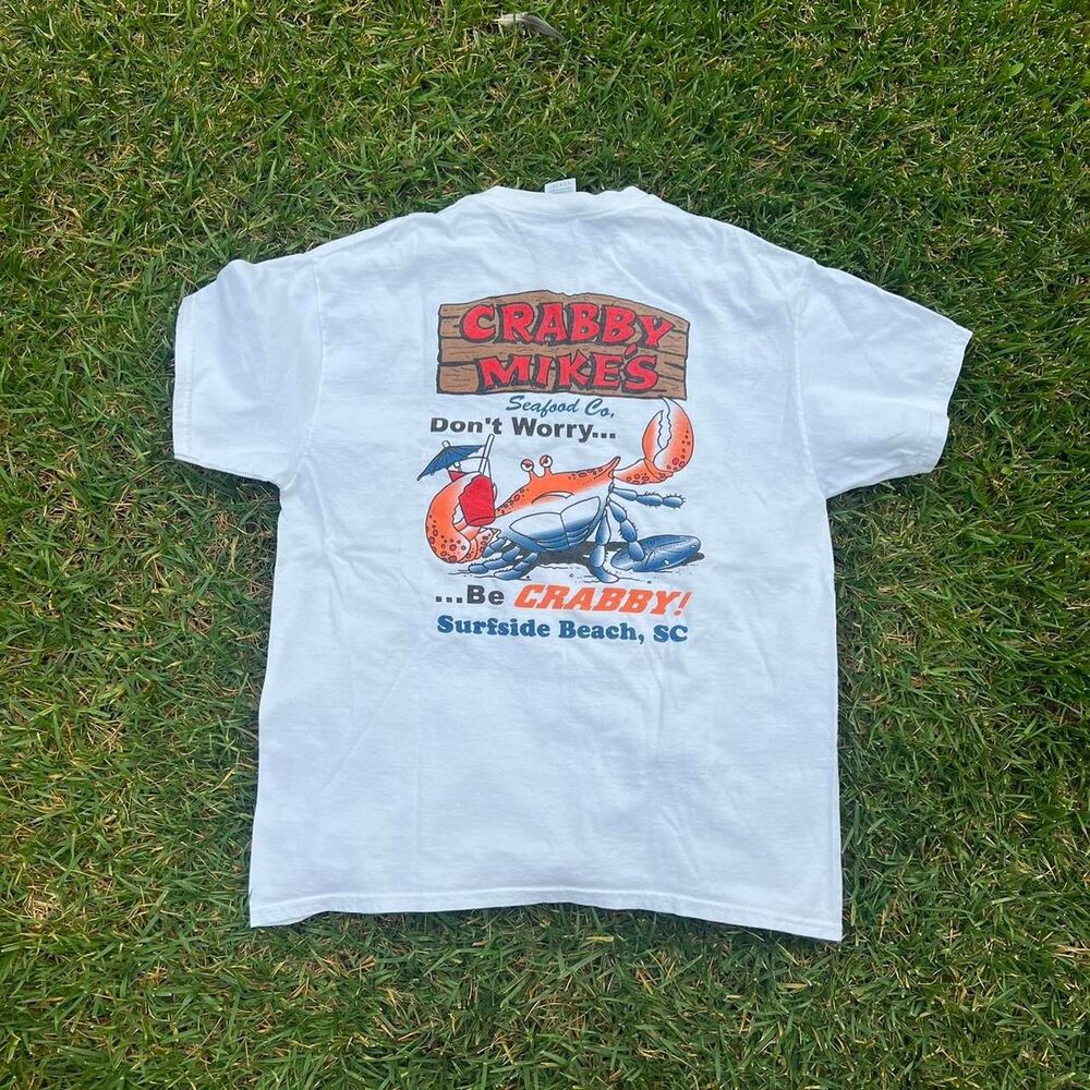 Crab shack y2k tee mens size L large